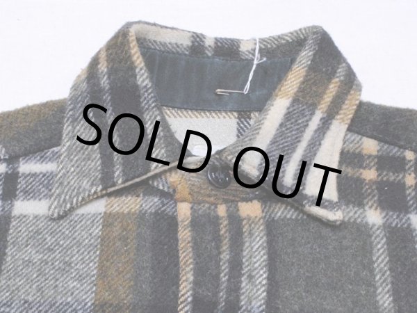 画像4: 1950s-60s【5Brother】マチ付きCPOウールシャツ　実寸M (4)