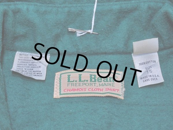 画像3: 1980s-90s【L.L.Bean】シャモアクロスシャツ 表記15(M) (3)