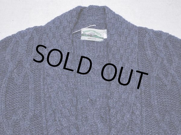 画像4: 【ARAN CRAFTS】フィッシャーマンショールニットカーディガン　表記S (4)