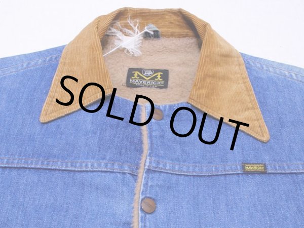 画像4: 1970s【MAVERICK】デニムボアランチジャケット　実寸38 (4)