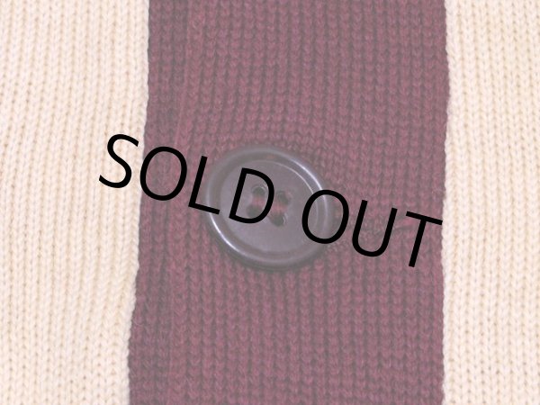 画像8: 1950sハイゲージツートンレタードカーディガン　実寸M (8)