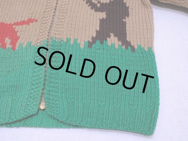 画像7: 1950sハンティング柄カウチンセーター　実寸M (7)