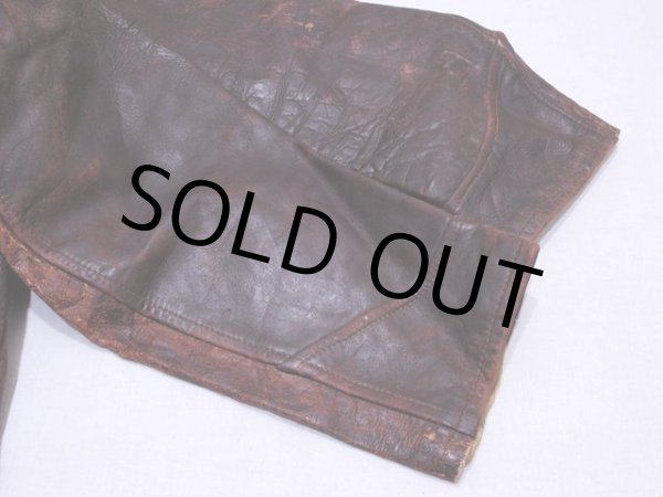 画像8: 1940sレザースポーツジャケット　実寸38-40 (8)