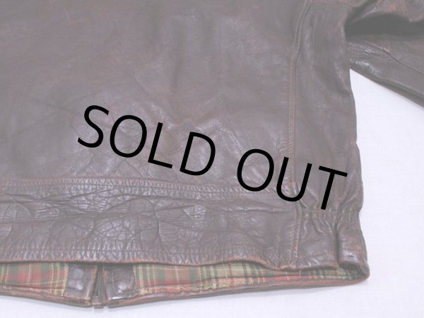 画像10: 1940sレザースポーツジャケット　実寸38-40 (10)
