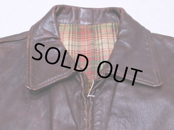 画像3: 1940sレザースポーツジャケット　実寸38-40 (3)