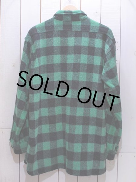 画像2: 1960s【BRENT】マチ付きウールシャツ 実寸L (2)