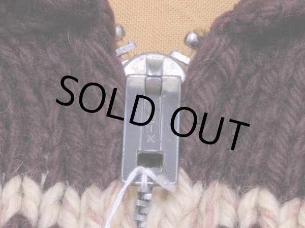 画像4: 1950s-60sクラシックカー柄カウチンセーター　実寸L (4)