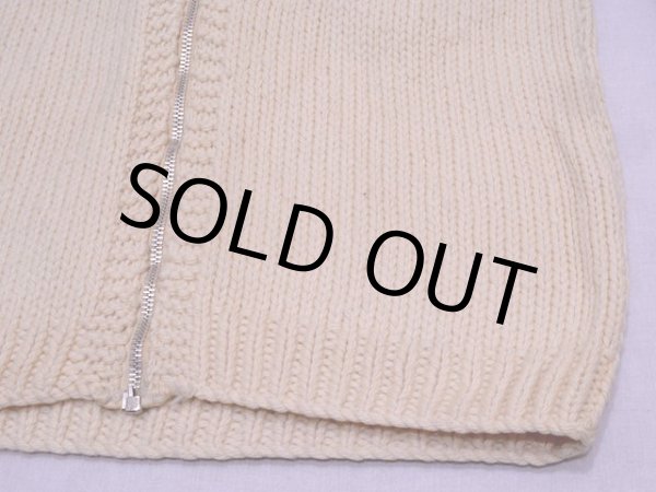 画像7: 1940s〜フード付きカウチンセーター LIGHTNINGコの字留ZIP　実寸SM (7)