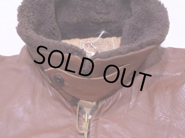 画像6: 1950s【Monarch】ホースハイドレザージャケット　 実寸38-40  (6)