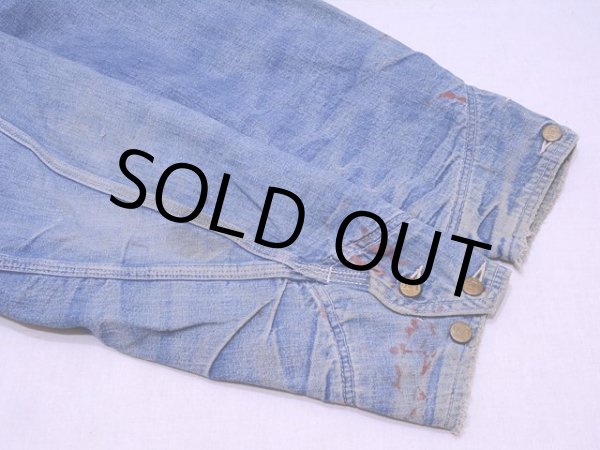 画像8: 1970s【Lee】81-LJ裏付きデニムカバーオール　実寸40 (8)