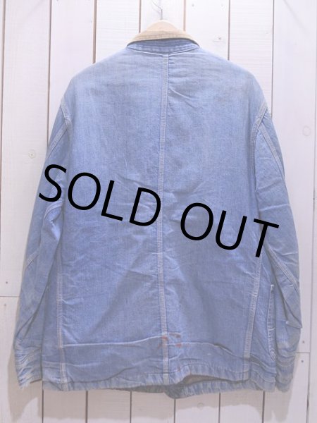 画像2: 1970s【Lee】81-LJ裏付きデニムカバーオール　実寸40 (2)