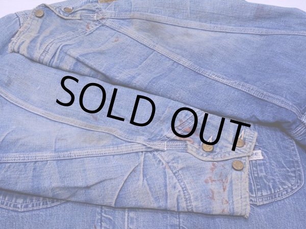 画像13: 1970s【Lee】81-LJ裏付きデニムカバーオール　実寸40 (13)