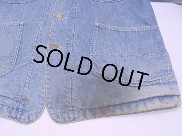 画像10: 1970s【Lee】81-LJ裏付きデニムカバーオール　実寸40 (10)