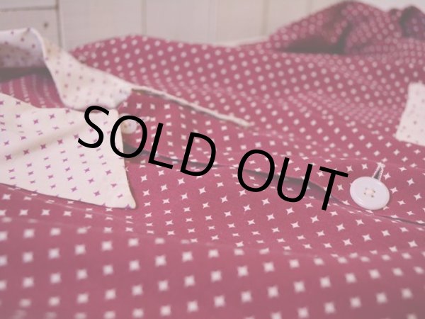 画像8: 1950s【Glover】ツートン総柄パジャマシャツ 表記D 45-48  (8)