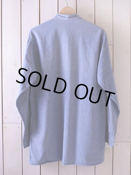 画像2: 1960s US.NAVYシャンブレーシャツ 実寸L  (2)