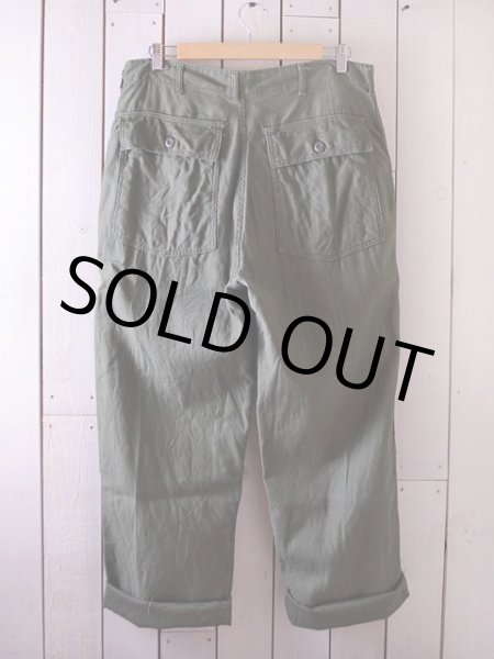 画像2: 1960s【US.ARMY】コットンベイカーパンツ 表記W34  (2)