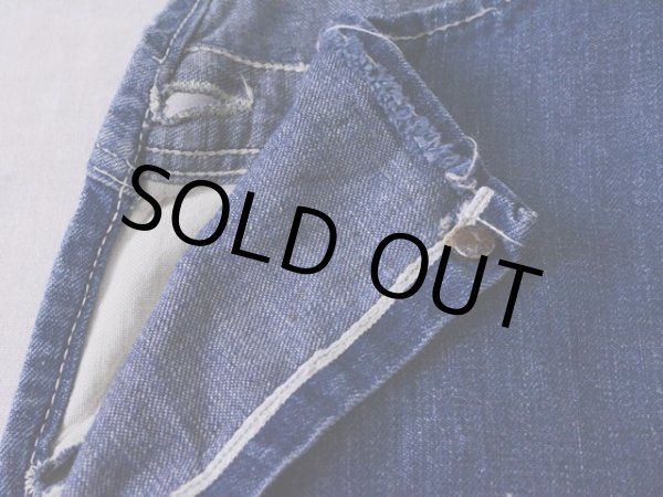 画像19: 1940s機関車ボタンデニムオーバーオール　 実寸w45  (19)