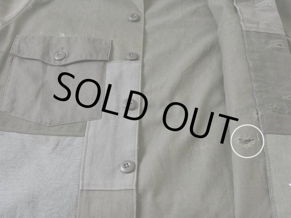 画像11: RE-MAKEファティーグシャツJKT　 実寸SM  (11)
