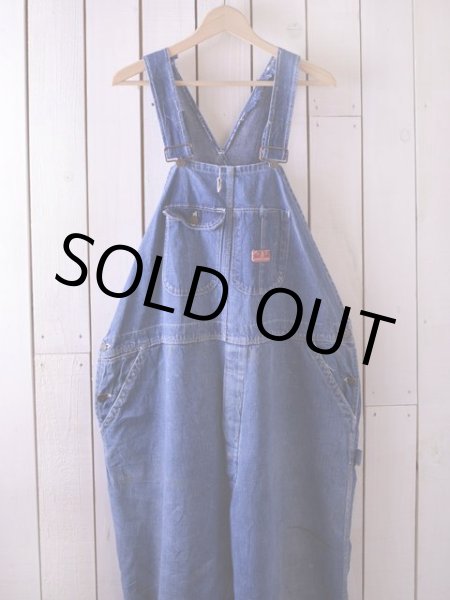 画像3: 1940s機関車ボタンデニムオーバーオール　 実寸w45  (3)