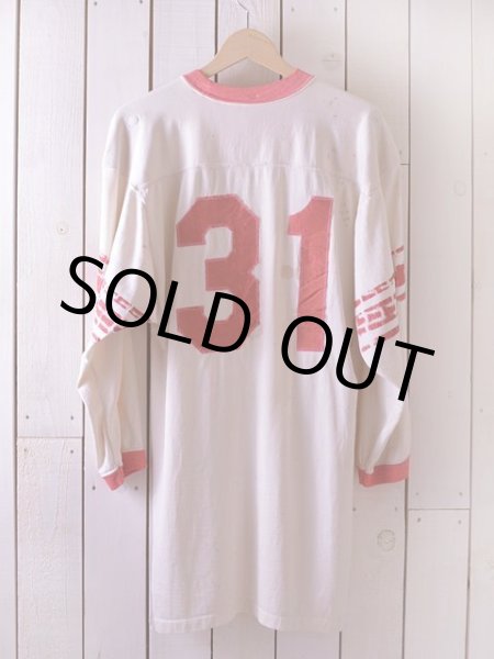 画像2: 1960s【HANESPORT】ナンバリングフットボールTシャツ 雰囲気系　 表記L  (2)