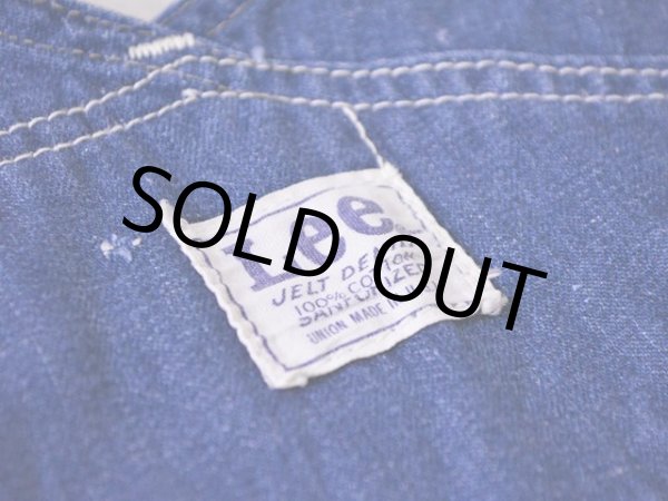 画像4: 1960s-70s【Lee】JELT DENIMオーバーオール  実寸w36  (4)