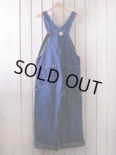 画像2: 1960s-70s【Lee】JELT DENIMオーバーオール  実寸w36  (2)