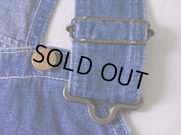 画像10: 1960s-70s【Lee】JELT DENIMオーバーオール  実寸w36  (10)