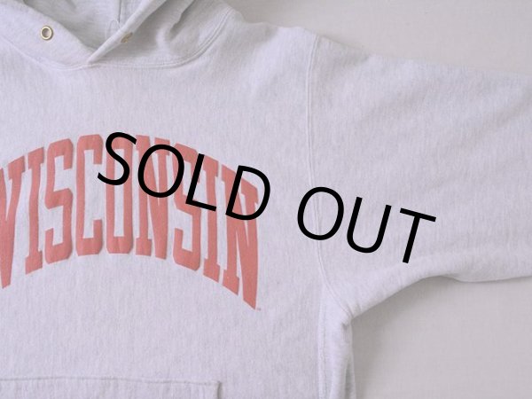 画像7: 1990s【Champion】リバースウィーブパーカー WISCONSIN  表記L  (7)