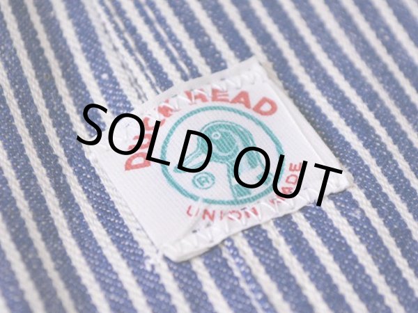 画像8: 1960s〜【DUCK HEAD】エプロン付きダブルニーヒッコリーオーバーオール　 DEAD STOCK!!　 表記W40 L34  (8)