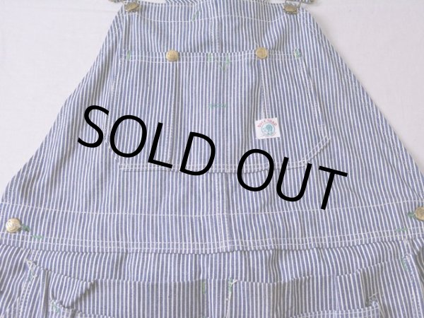 画像10: 1960s〜【DUCK HEAD】エプロン付きダブルニーヒッコリーオーバーオール　 DEAD STOCK!!　 表記W40 L34  (10)