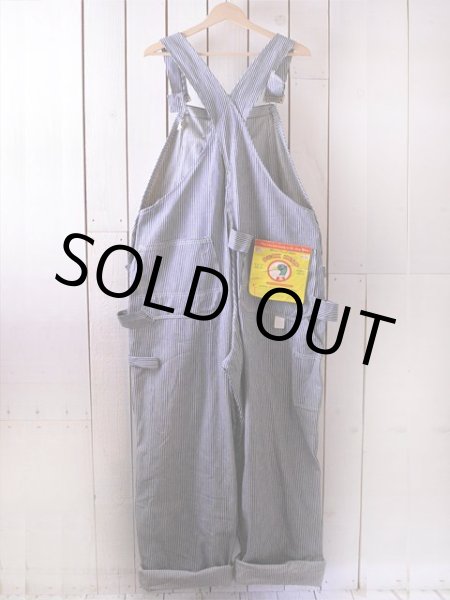画像3: 1960s〜【DUCK HEAD】エプロン付きダブルニーヒッコリーオーバーオール　 DEAD STOCK!!　 表記W40 L34  (3)