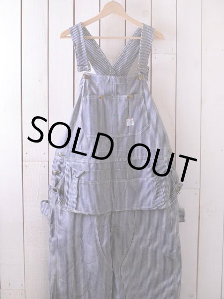 画像4: 1960s〜【DUCK HEAD】エプロン付きダブルニーヒッコリーオーバーオール　 DEAD STOCK!!　 表記W40 L34  (4)