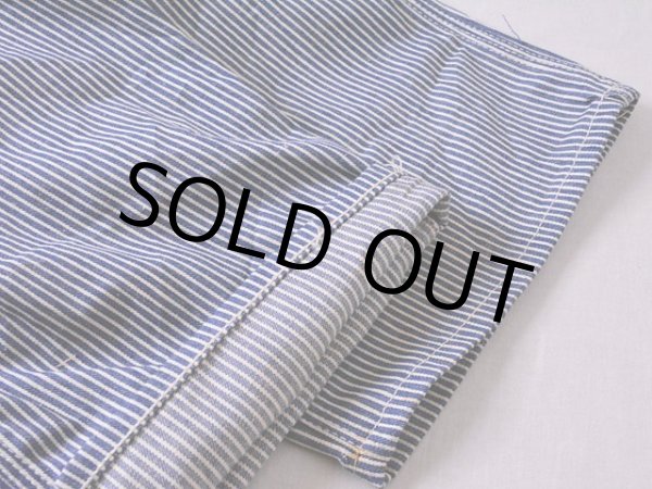 画像15: 1960s〜【DUCK HEAD】エプロン付きダブルニーヒッコリーオーバーオール　 DEAD STOCK!!　 表記W40 L34  (15)