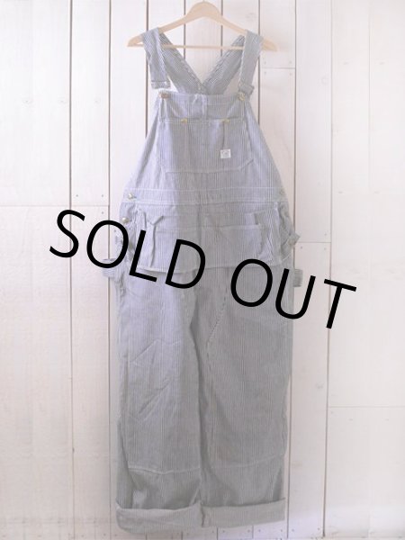 画像2: 1960s〜【DUCK HEAD】エプロン付きダブルニーヒッコリーオーバーオール　 DEAD STOCK!!　 表記W40 L34  (2)