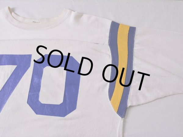 画像4: 1960s-70s【Champion】ナンバリングフットボールTシャツ  表記46  (4)