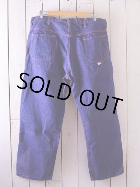 画像2: 1960sデニムワークパンツ ワンウォッシュ　 実寸W38  (2)