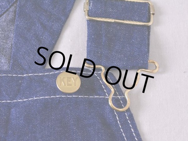 画像6: 1980s【KEY】デニムオーバーオール ワンウォッシュ　 表記w32  (6)