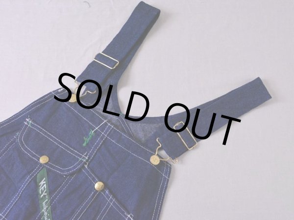 画像4: 1980s【KEY】デニムオーバーオール ワンウォッシュ　 表記w32  (4)