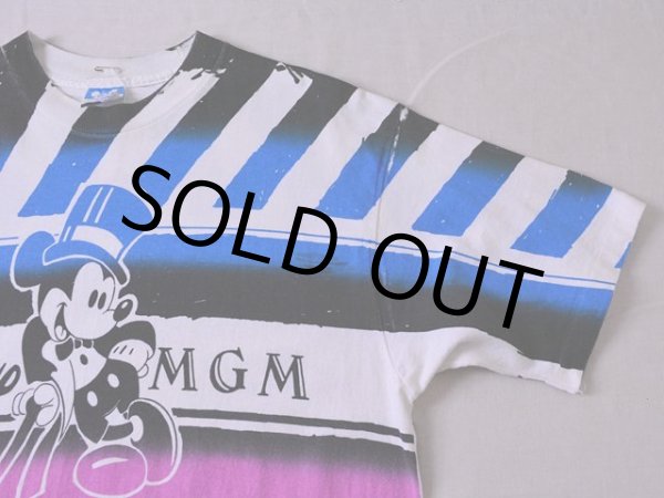 画像5: 1980s Disney MGM STUDIOS ミッキー総柄Tシャツ　 実寸L  (5)