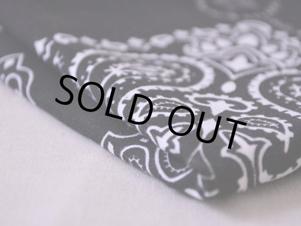 画像6: 1980s バンダナ ブラック　 MADE IN USA  (6)