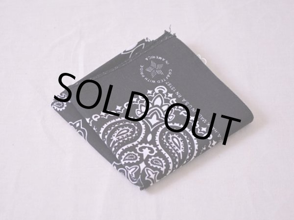 画像5: 1980s バンダナ ブラック　 MADE IN USA  (5)