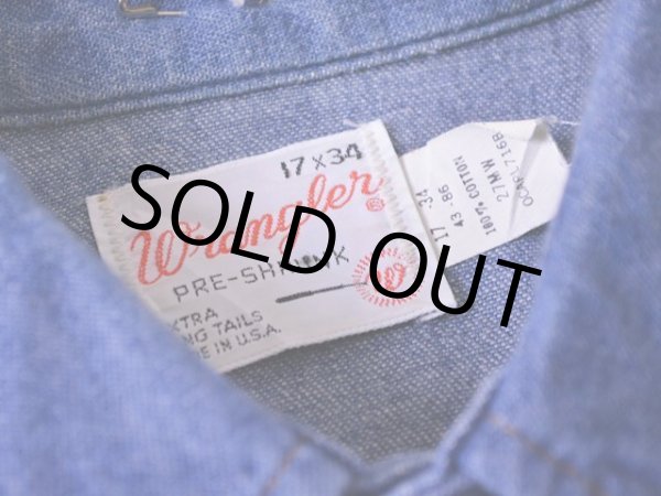 画像3: 1970s Wrangler 27MWデニムウエスタンシャツ  表記17  (3)