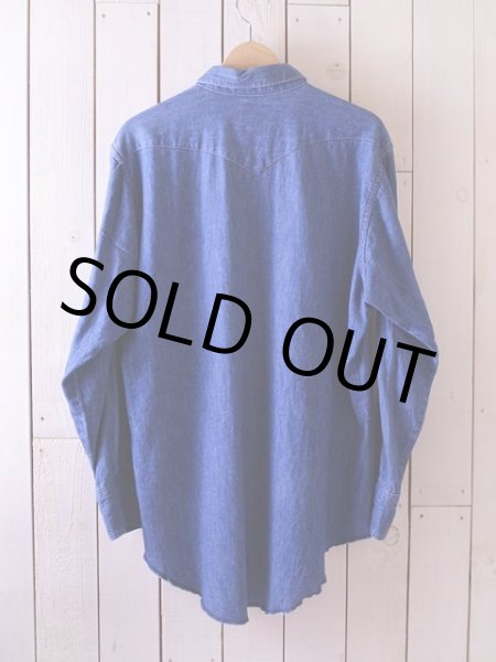 画像2: 1970s Wrangler 27MWデニムウエスタンシャツ  表記17  (2)