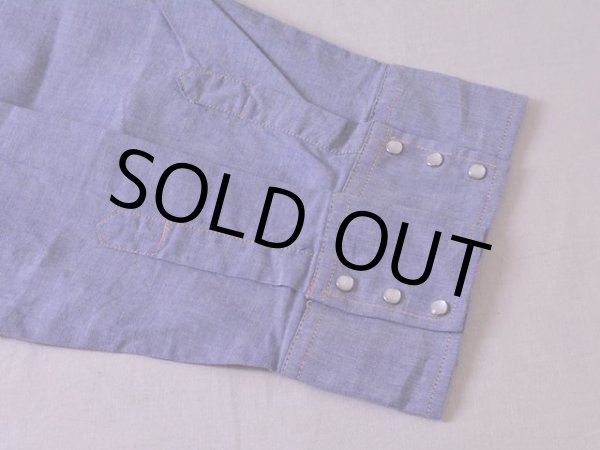 画像5: 1970s Sears シャンブレーウエスタンシャツ  表記L  (5)