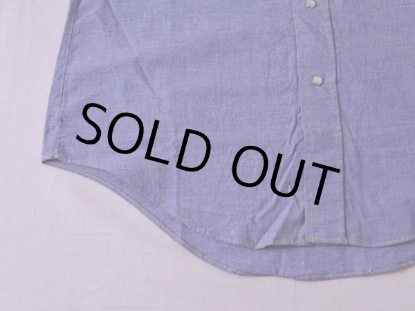 画像6: 1970s Sears シャンブレーウエスタンシャツ  表記L  (6)