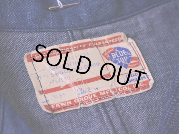 画像4: 1960s BLUE TOP デニムオールインワン　 表記42  (4)