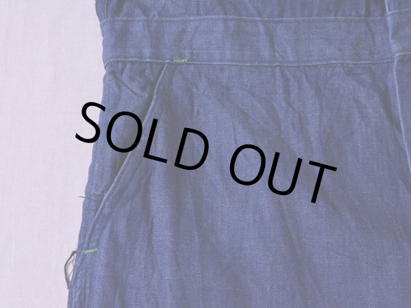 画像10: 1960s BLUE TOP デニムオールインワン　 表記42  (10)