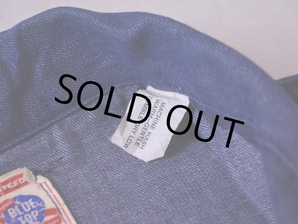 画像5: 1960s BLUE TOP デニムオールインワン　 表記42  (5)