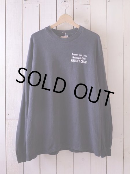画像2: 1990s Harley Crue Motorcycle Club スカルL/S Tシャツ　 表記XL  (2)