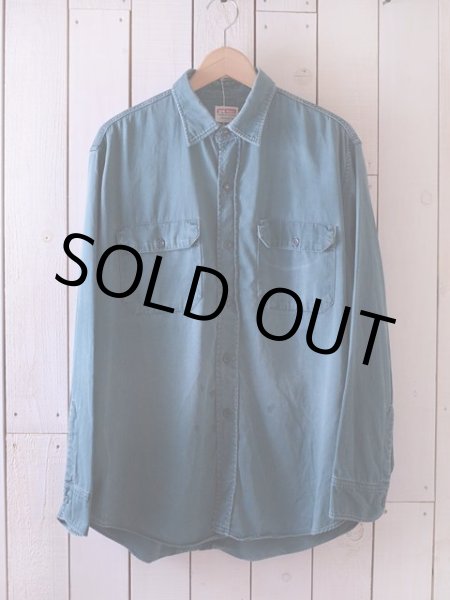 画像1: 1960s BIG MAC マチ付きワークシャツ  実寸L  (1)